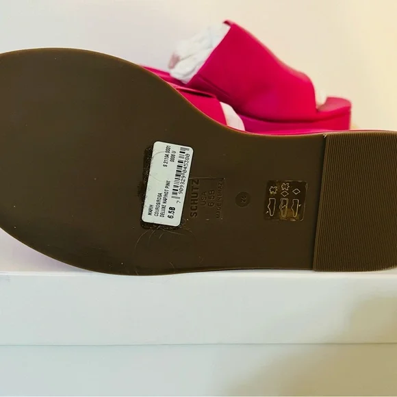 Schutz Hot Pink Marih Weekend Leather Sandals - Picture 6 of 12